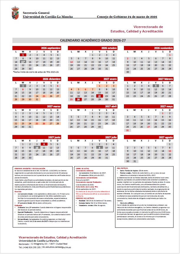 calendario grado 26-27