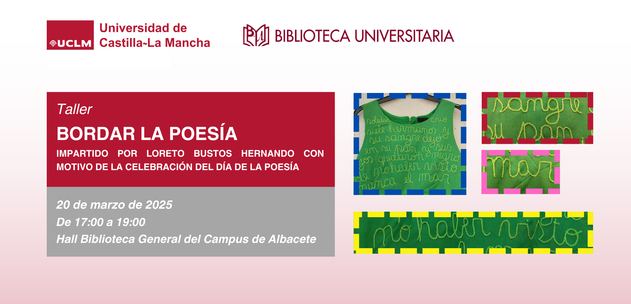 Taller presencial 'BORDAR LA POESÍA' (Campus de Albacete)