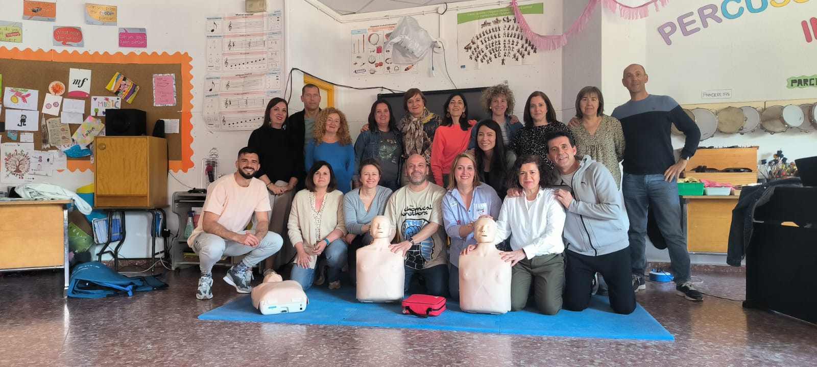 Colaboración con el Colegio Público Mayor Zaragoza de Albacete formando al profesorado en primeros auxilios y RCP