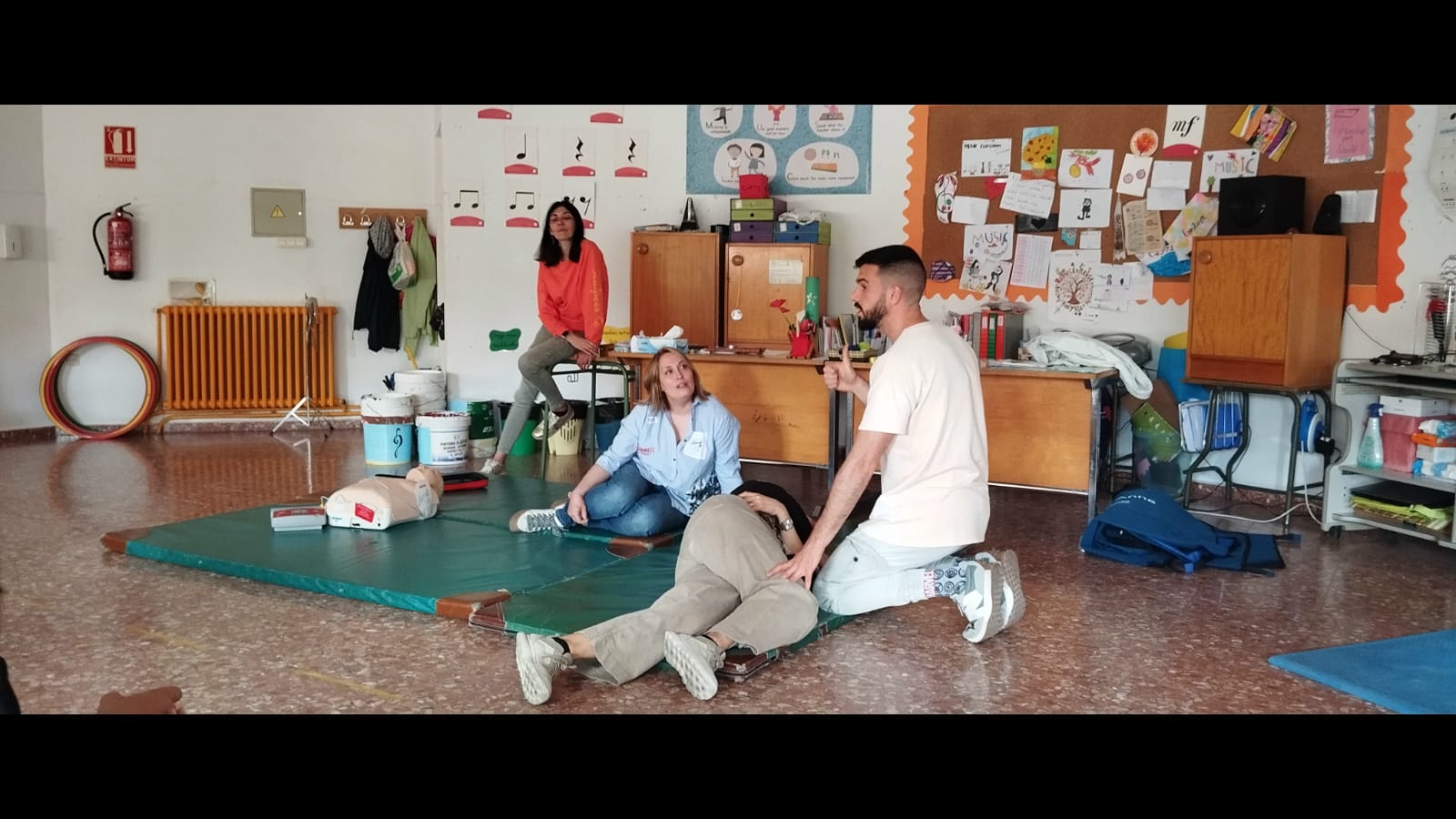 Colaboración con el Colegio Público Mayor Zaragoza de Albacete formando al profesorado en primeros auxilios y RCP