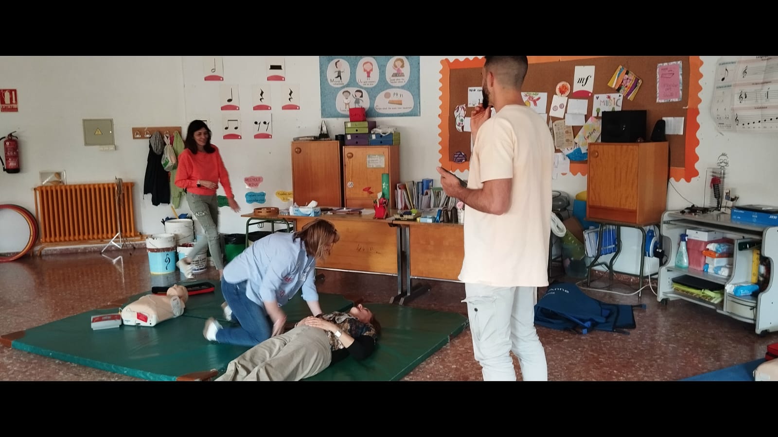 Colaboración con el Colegio Público Mayor Zaragoza de Albacete formando al profesorado en primeros auxilios y RCP