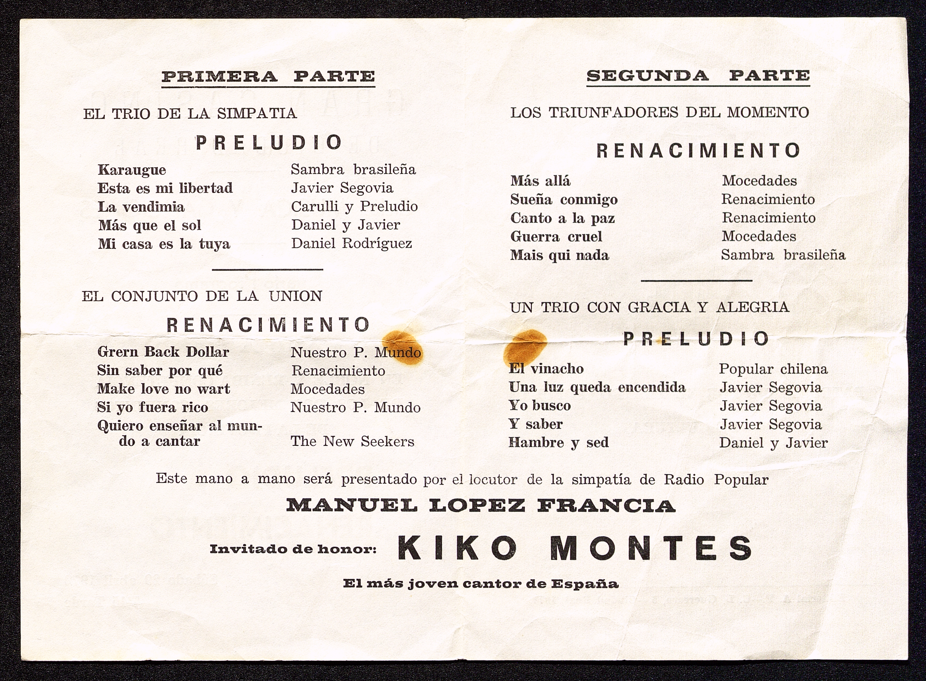 Actuaciones de Preludio