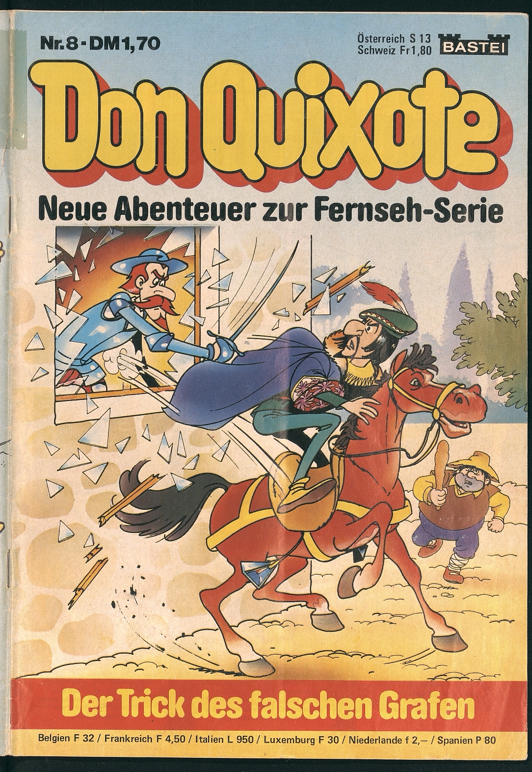 Don Quixote : der trick des falschen grafen: neue abenteuer zur Fernseh-Serie. köln : Bastei, [1981] 