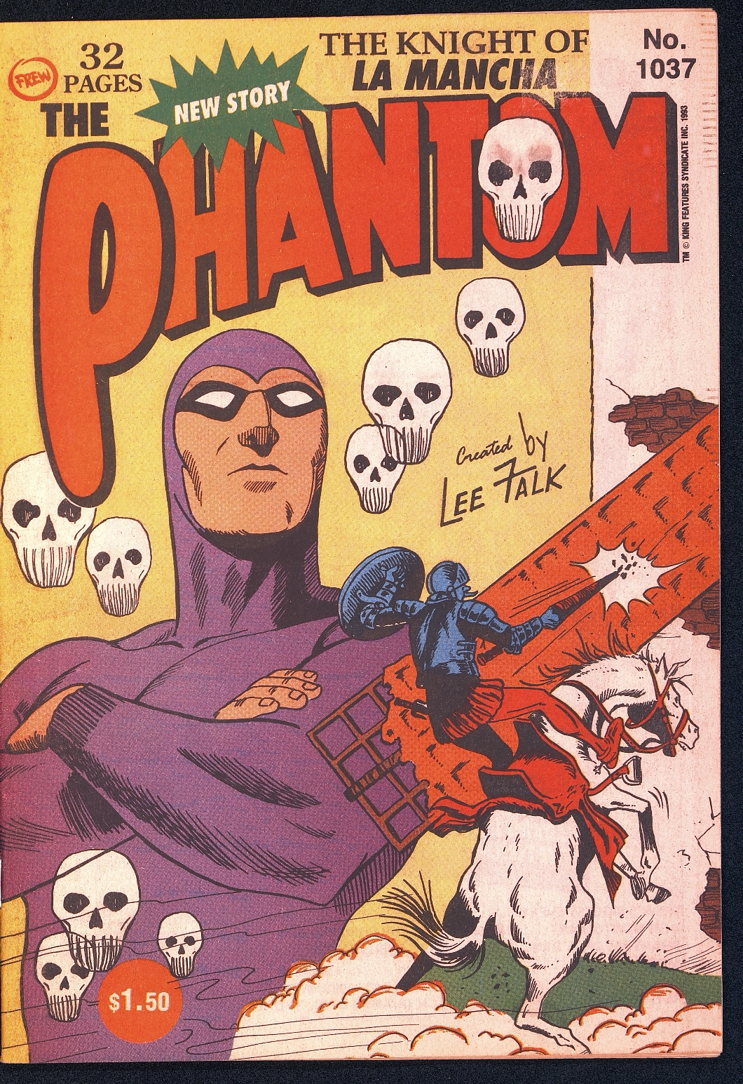 The Knight of La Mancha / script Norman Worker; art Carlos Cruz.     Publicado en:. The Phantom, Sydney: Frew Publications, 1993Nº1037,32 p.