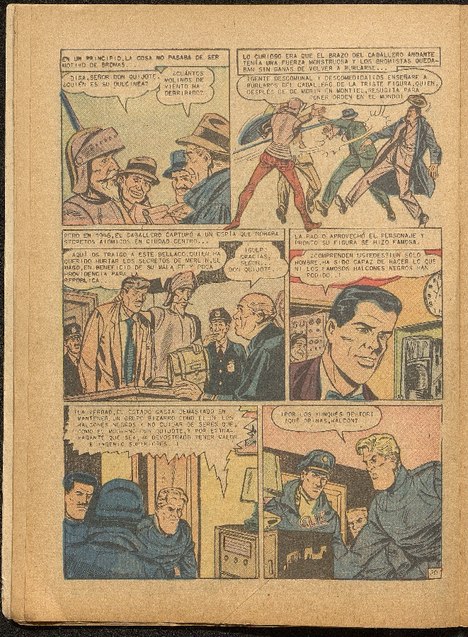  El Halcón negro, ¡Don Quijote de La Mancha!. México, D.F.: La Prensa, 1960 Nº129, 30 noviembre 1960; P. 18-24
