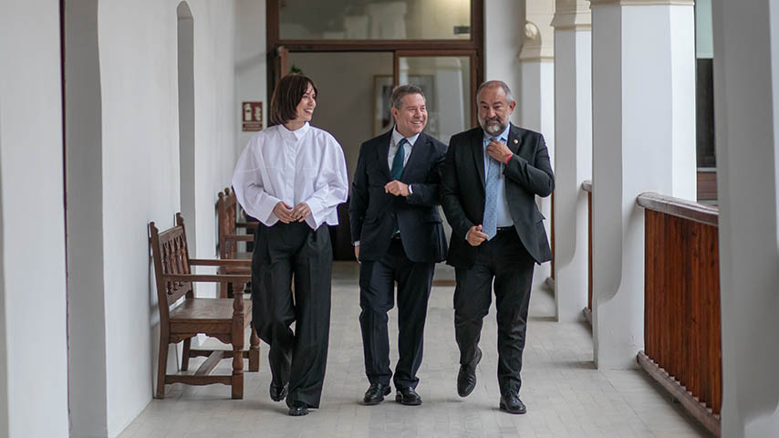 Diana Morant, Emiliano García-Page y Julián Garde.