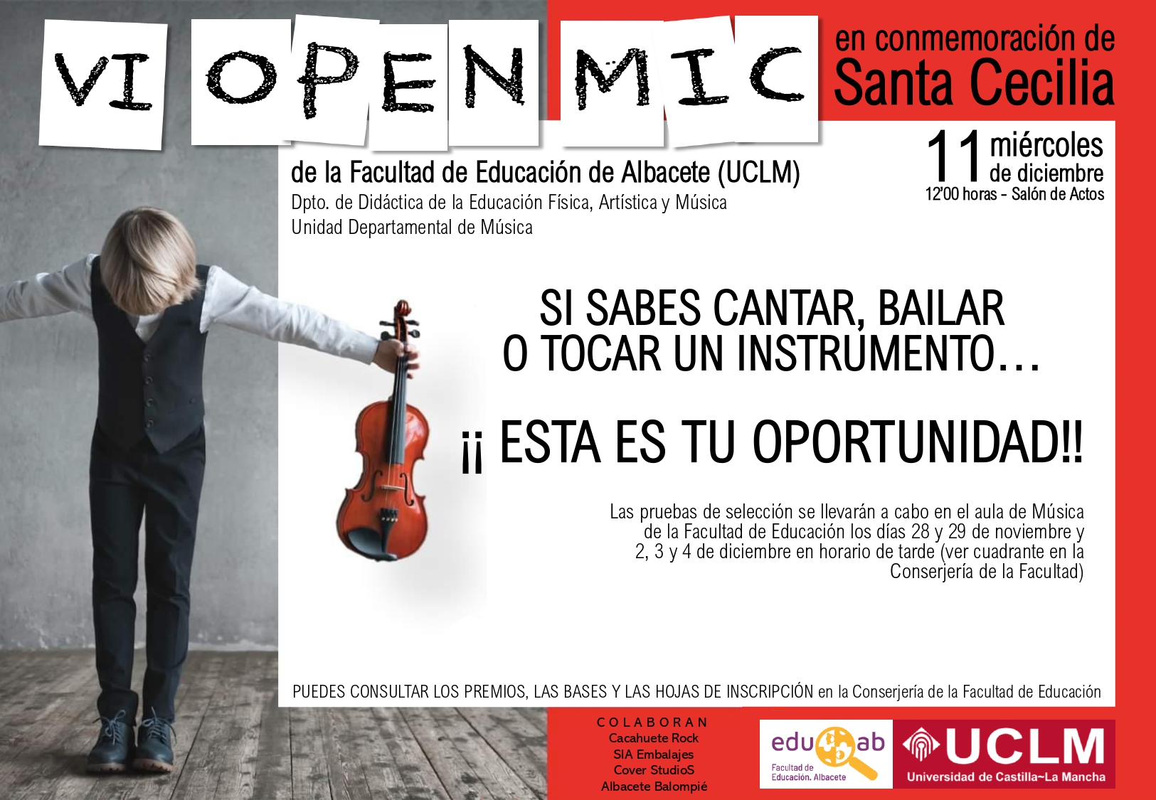 Cartel Concurso VI Open Mic